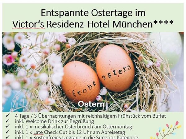 4 Tage Ostertage im Victor’s Residenz-Hotel München in Unterschleissheim, Bayern inkl. Frühstück